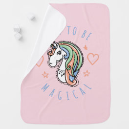Born to Be Magical Unicorn Baby Blanket