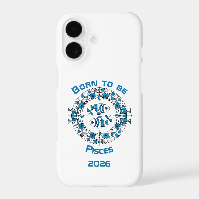Born to be Pisces Case-Mate iPhone Case (Back)