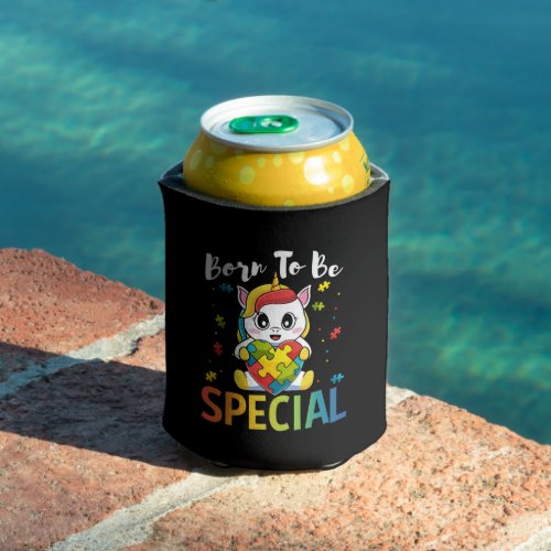 Born To Be Special Unicorn Autism Awareness Can Cooler