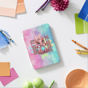Born to Be Unique Cute Pink Dragon– Inspirational iPad Mini Cover