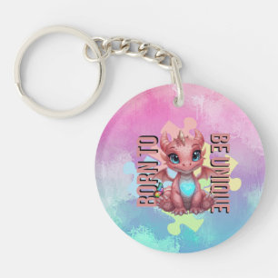 Born to Be Unique – Dragon Heart Cute Baby Dragon Keychain