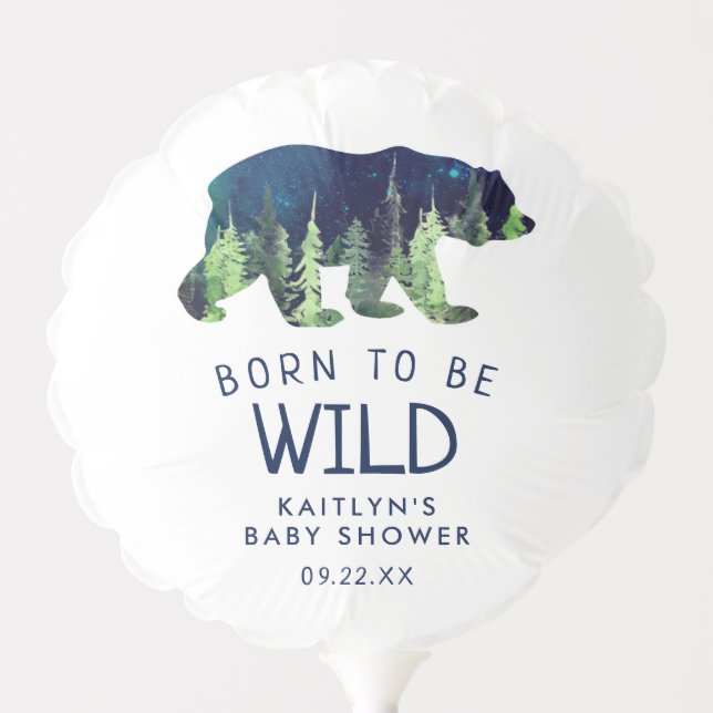 Born To Be Wild Baby Shower Balloon (Front)
