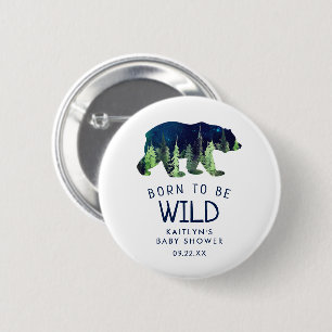 Born To Be Wild Baby Shower Button