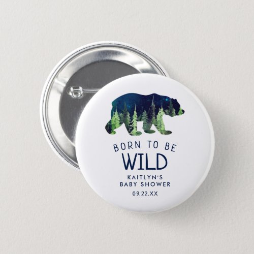 Born To Be Wild Baby Shower Button