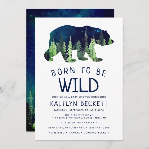 Born To Be Wild Baby Shower Invitation