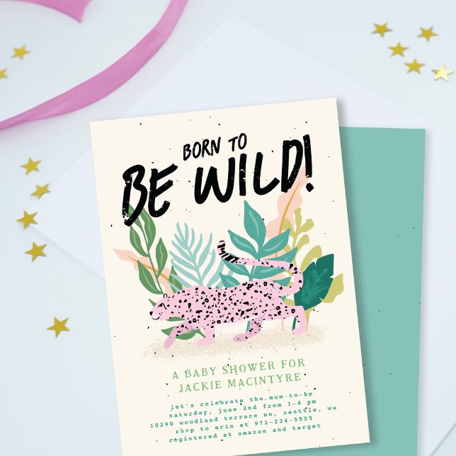 Born To Be Wild Baby Shower Invitation (Creator Uploaded)