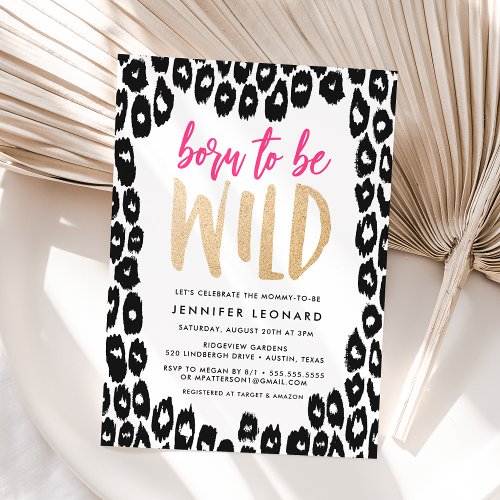 Born to Be Wild Baby Shower Invitation