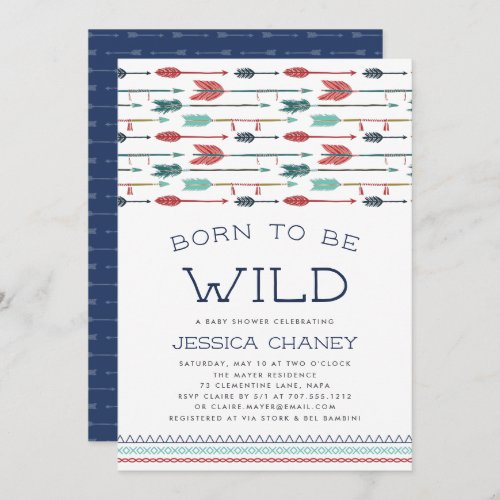 Born to Be Wild  Baby Shower Invitation