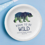 Born To Be Wild Baby Shower Paper Plates<br><div class="desc">Celebrate in style with these trendy baby shower paper plates. The design is easy to personalize with your own wording and your family and friends will be thrilled when they see these fabulous party plates.</div>