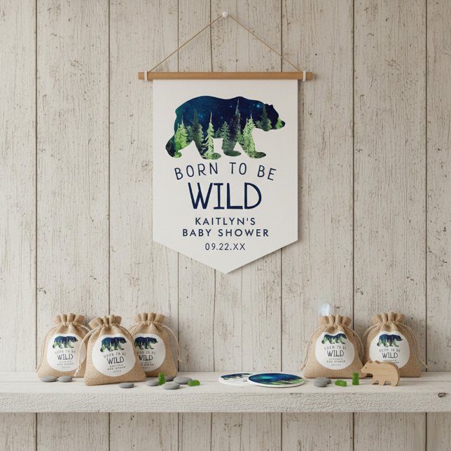 Born To Be Wild Baby Shower Pennant (Creator Uploaded)