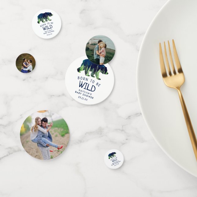 Born To Be Wild Baby Shower Photo Confetti (Group)
