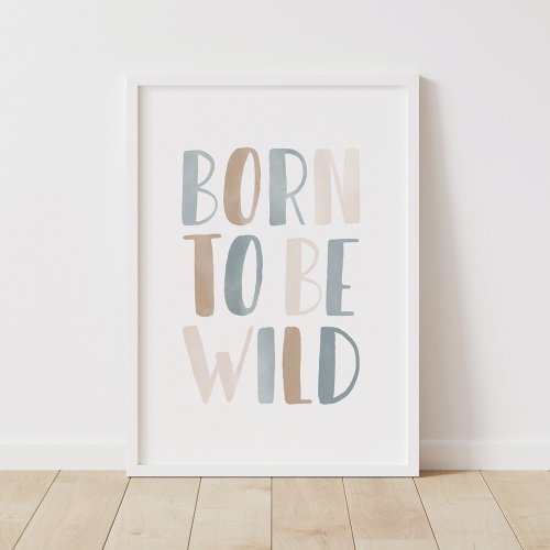 Born to be Wild Blue Neutral Boys Room Decor