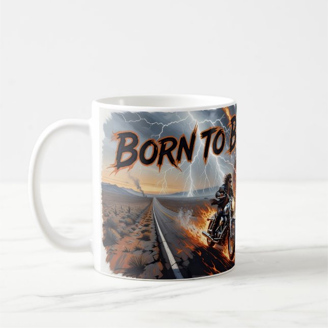 Born to Be Wild Desert Biker Explosion Mug (Left)