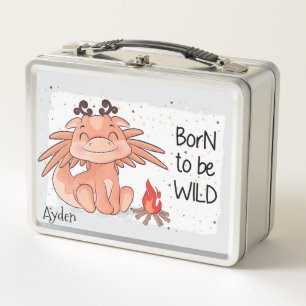 Born to be Wild Dinosaur Metal Lunch Box
