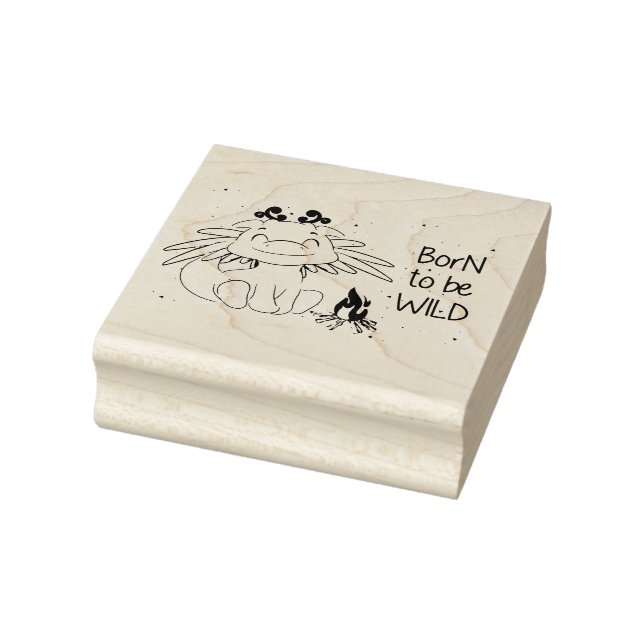 Born to be wild Dragon Rubber Stamp (Stamp)