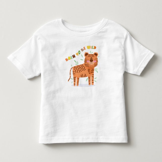 Born To Be Wild Lion T-Shirt | Kid Gift (Front)