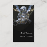 Born to be wild, Motorcycle wrench   skull Business Card