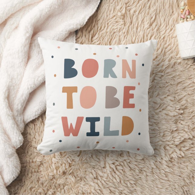 Born to be Wild Throw Pillow (Blanket)