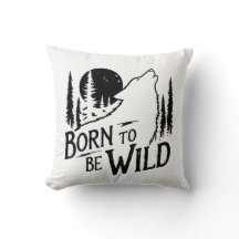 Born To Be Wild throw pillow