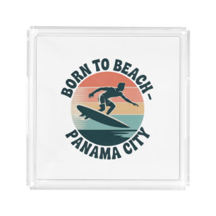 Born to Beach Panama City Acrylic Tray
