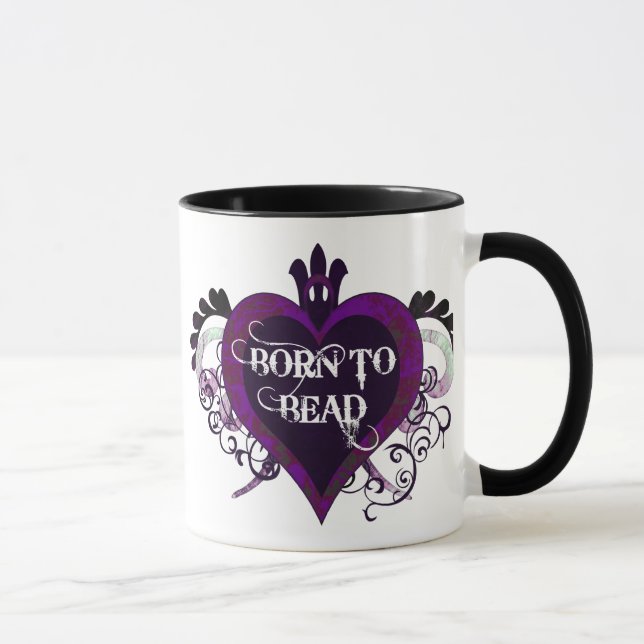 Born to Bead (purple) mug (Right)
