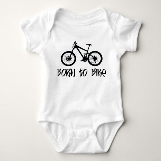Born To Bike Baby Bodysuit (Front)