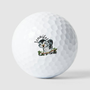 Born to Birdie Personalized Female Gift Golf Balls