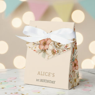 Born to bloom wild boho flowers kids birthday favor boxes