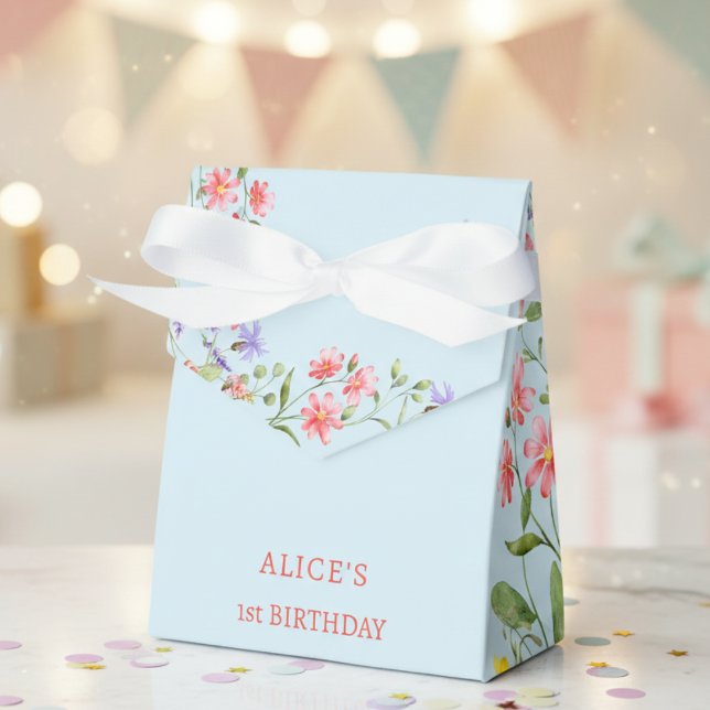 Born to bloom wild flowers kids birthday favor boxes (Creator Uploaded)