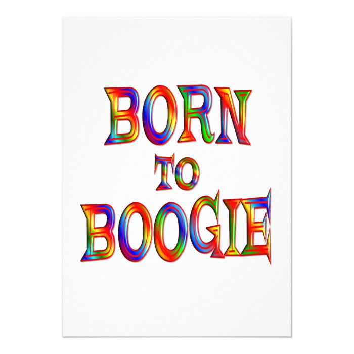 Born to Boogie Custom Invite