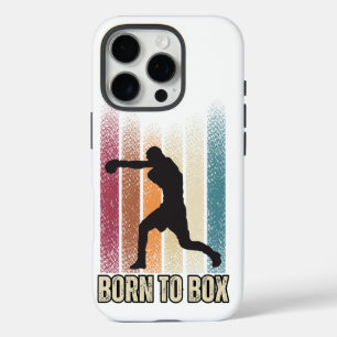 "Born to Box" Retro Boxing Art iPhone 16 Pro Case