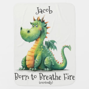 Born to Breathe Fire Baby Blanket