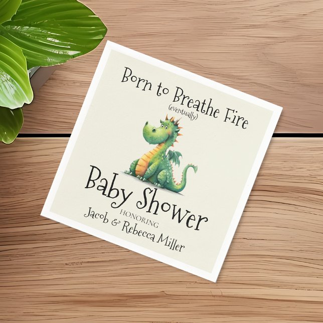 Born to Breathe Fire Baby Shower Napkins (Creator Uploaded)