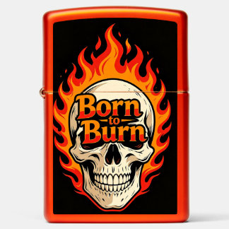 Born to Burn – Skull and Fire Design Lighter Bold
