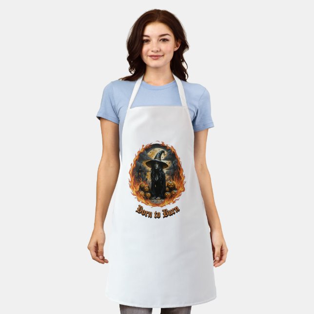 Born to Burn Witch Apron - Master of the Kitchen  (Worn)