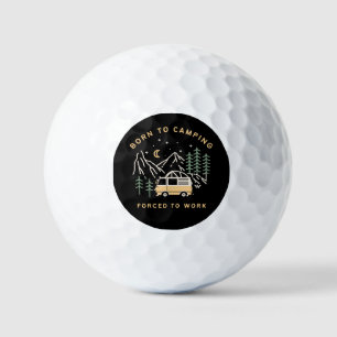 Born to Camp, Forced to Work – Retro Camper Van Golf Balls