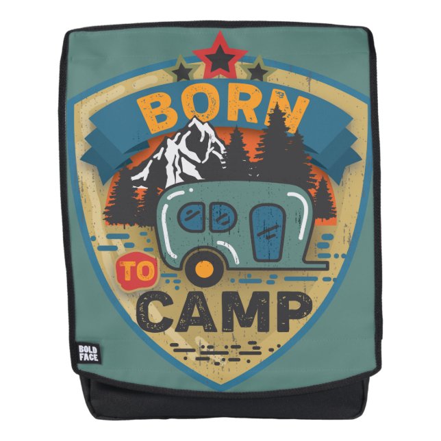 Born to Camp Word Art  Backpack (Front)