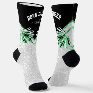 Born to Cheer / Dance - Green Socks