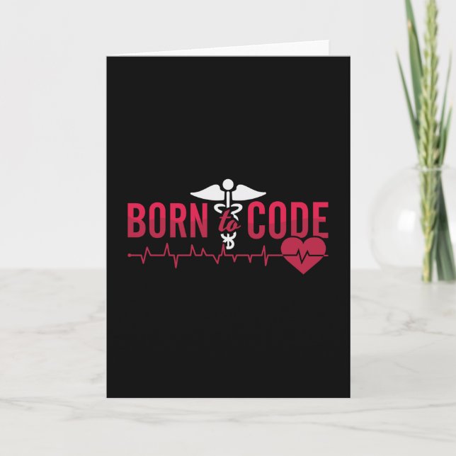 Born To Code Medical Coder ICD Coding Programmer Card (Front)