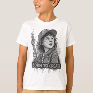 Born to Create – Colorful Graffiti Pop Art  T-Shirt
