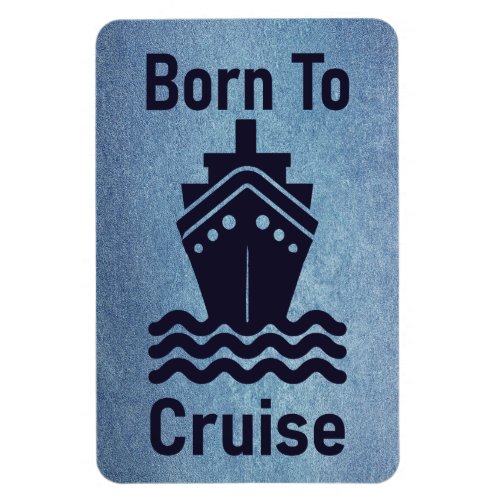 Born To Cruise Cabin Stateroom Finder Glitter Magnet
