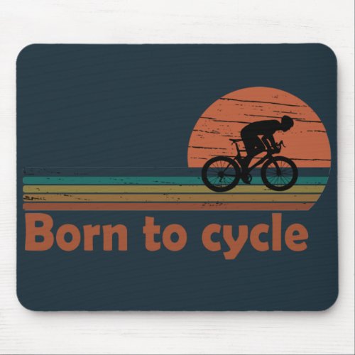 Born to cycle vintage mouse pad