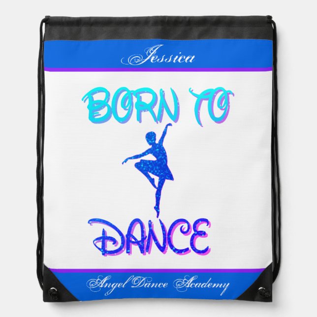 Born to Dance Bag w/ Her Name & Dance Academy (Front)