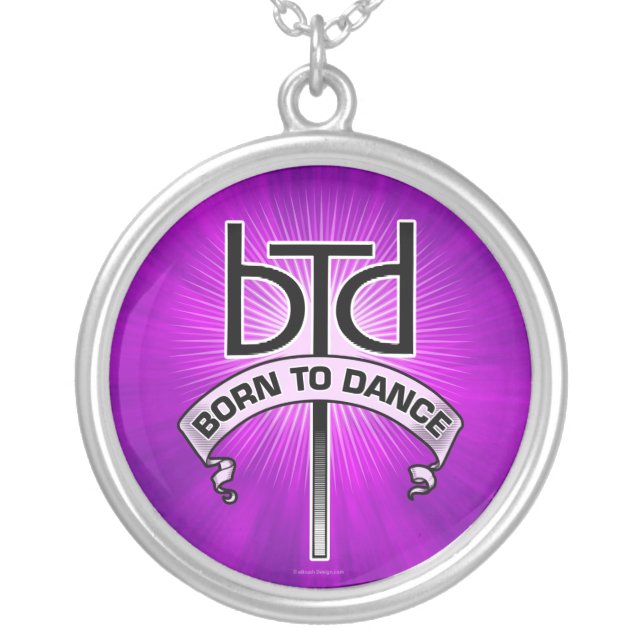 Born To Dance (basic) Silver Plated Necklace (Front)