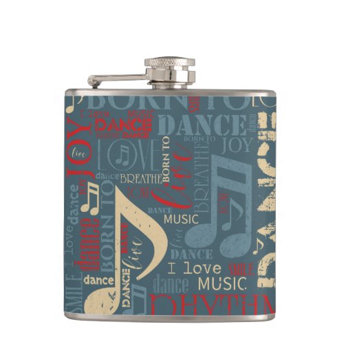 Born to Dance Blue ID277 Flask