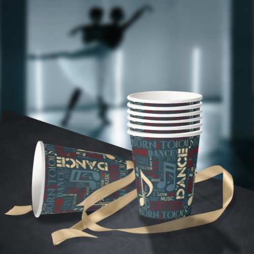 Born to Dance Blue ID277 Paper Cups