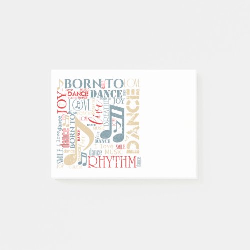 Born to Dance Blue ID277 Post_it Notes