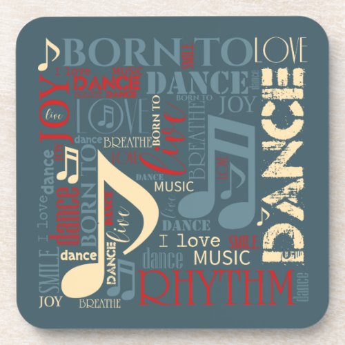 Born to Dance BlueRedGold ID277 Beverage Coaster