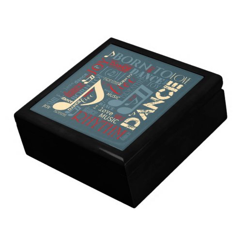 Born to Dance BlueRedGold ID277 Jewelry Box