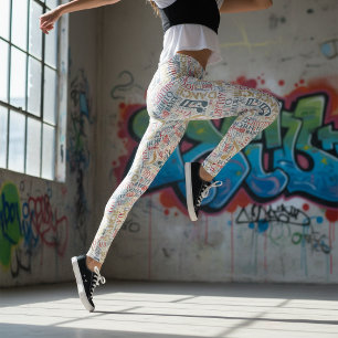 Born to Dance Blue Red Gold ID277 Leggings